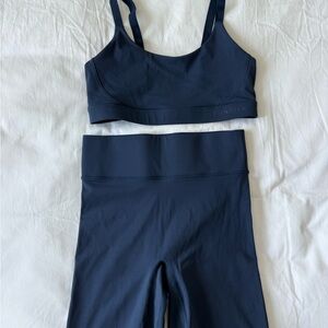 Bandier Women's Deep Blue Sports Bra Set